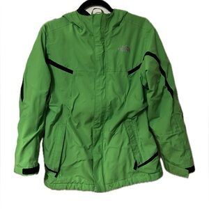 The North Face Hyvent Green Jacket. Boys size LG 14/16.